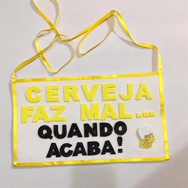 plaquinha de carnaval cerveja