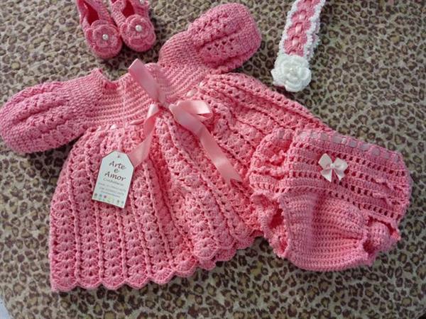 passo a passo vestido de croche infantil