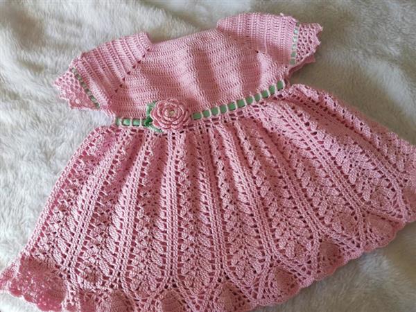 passo a passo vestido de croche infantil