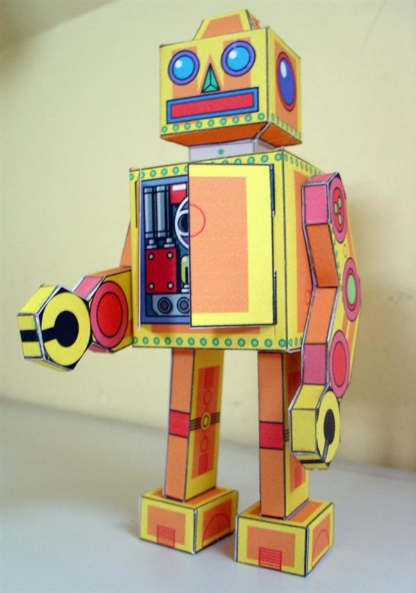 robo montado de papel