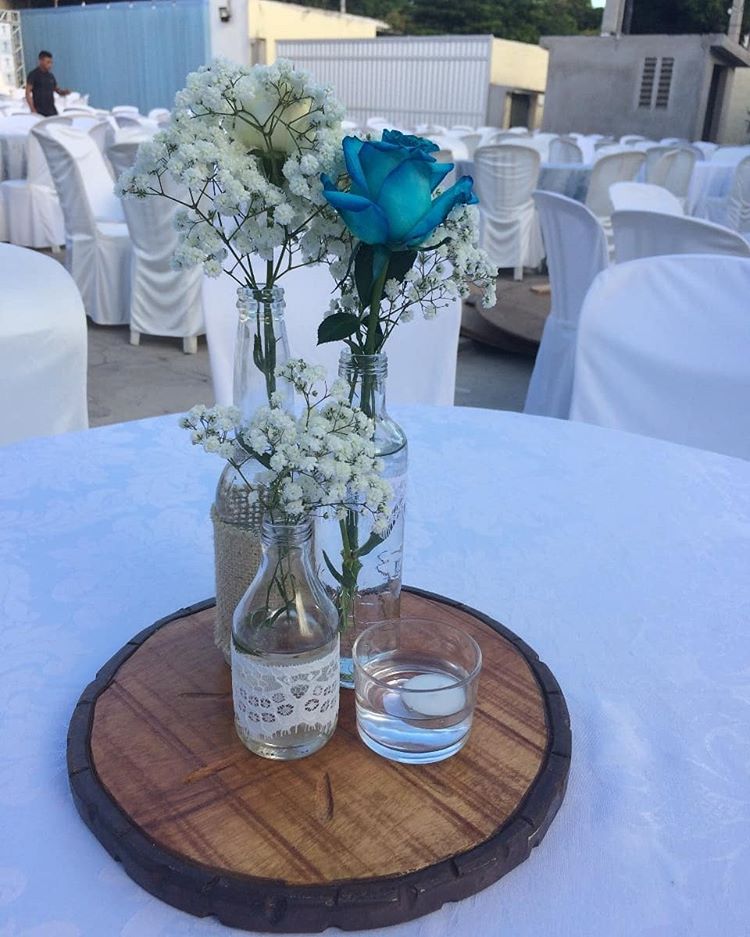 flores azul para casamento