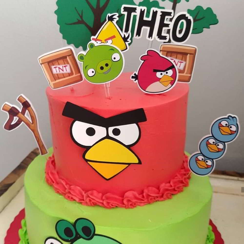 topo de bolo angry birds