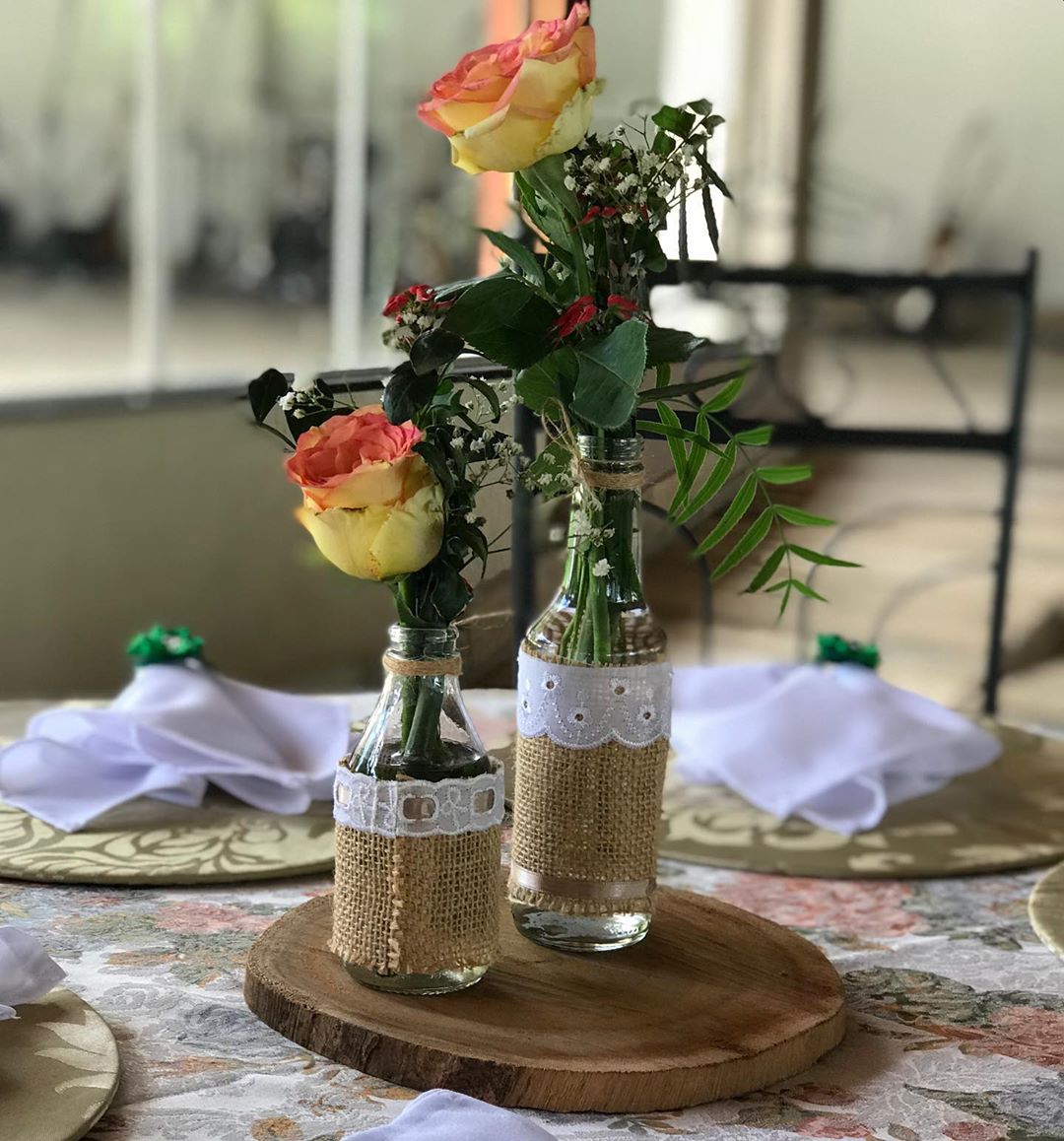 centro de mesa para casamento simples