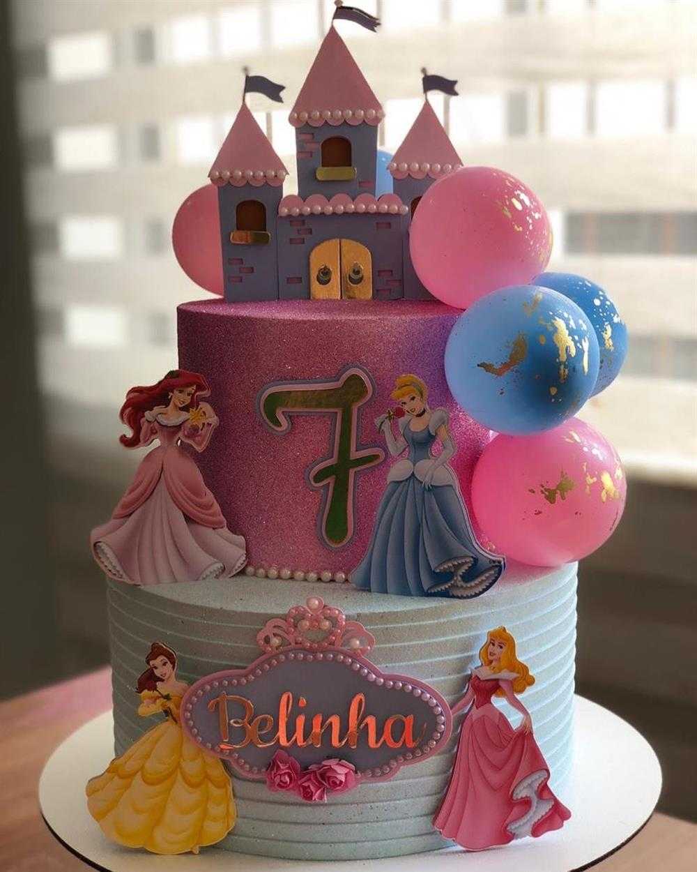 Princesa  Bolos de aniversário gato, Bolo das princesas disney, Bolo de  aniversario decorado