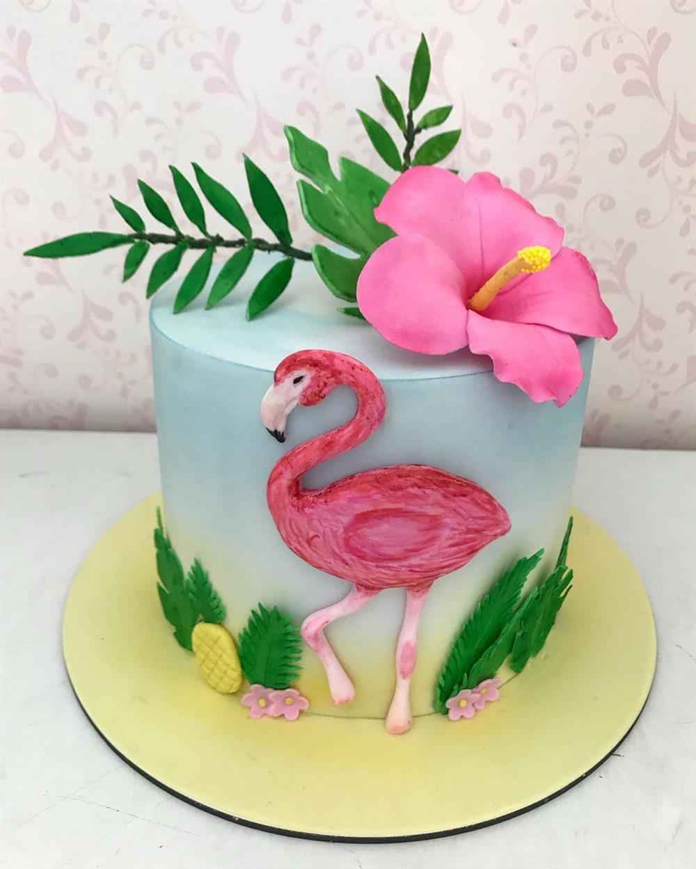 bolo realista flamingo