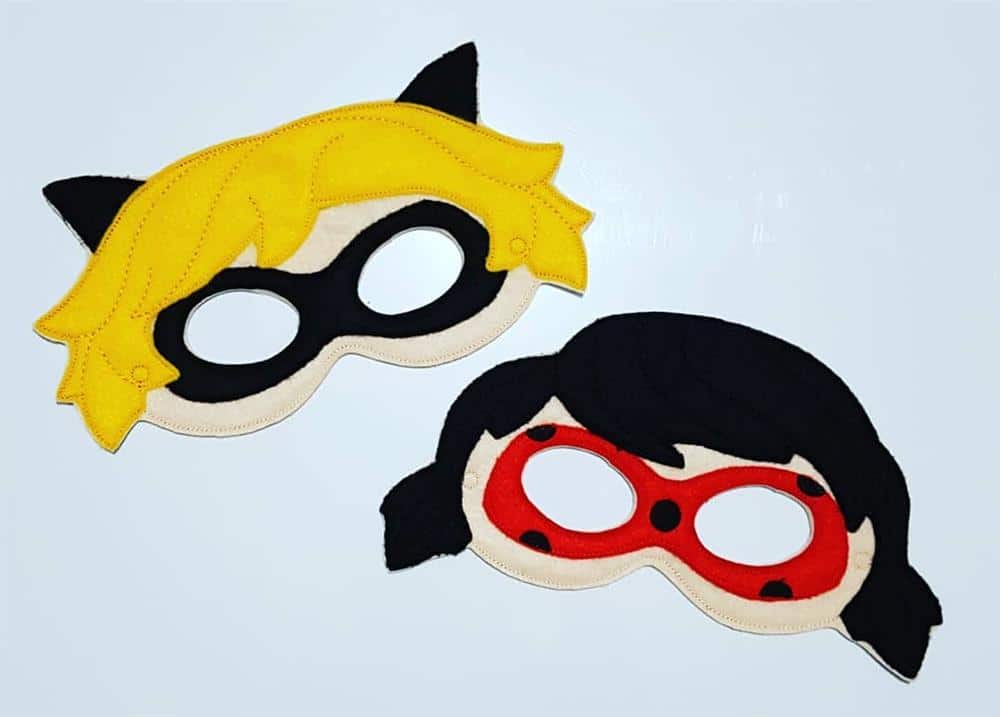 mascaras de feltro ladybug