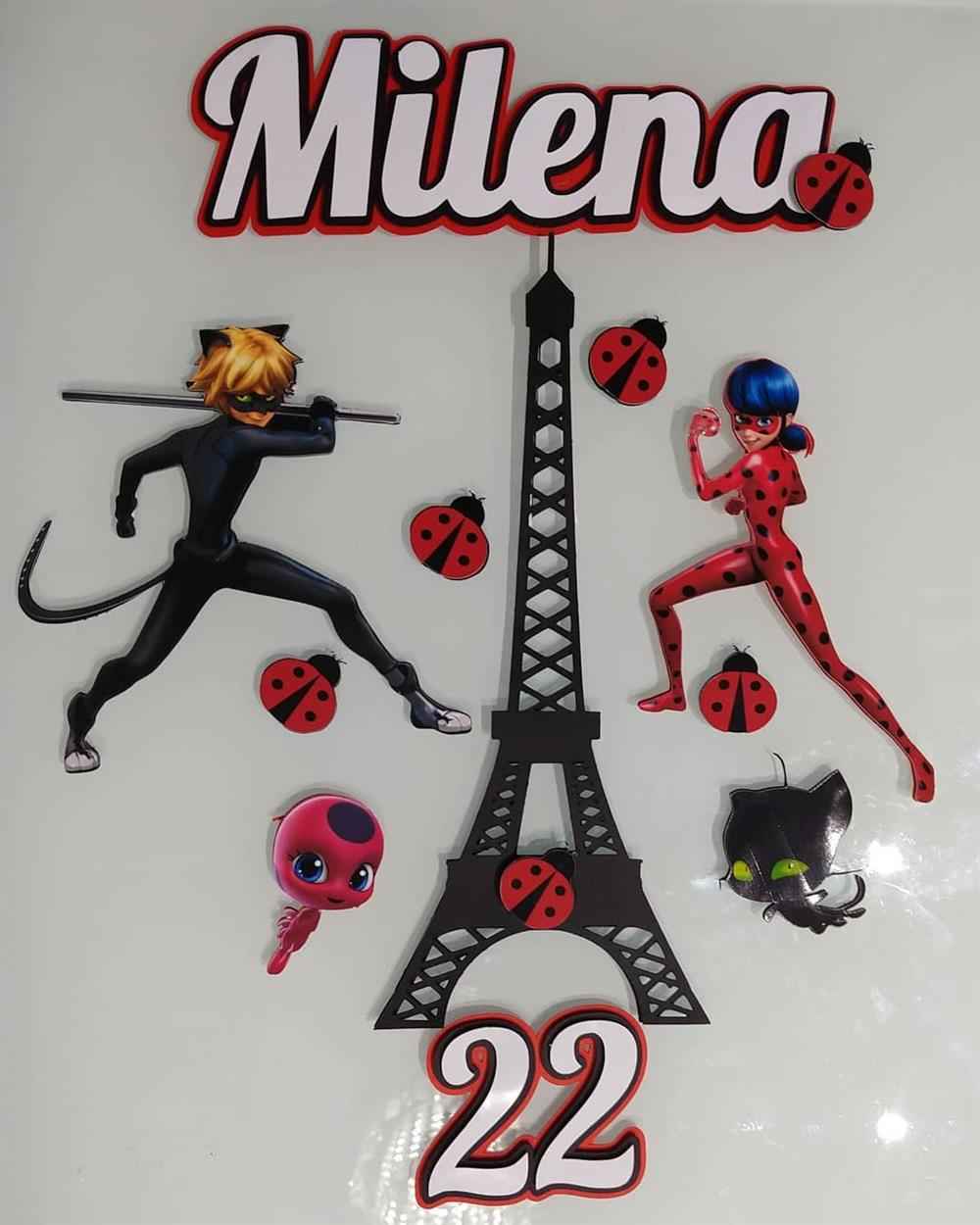 Miraculous Ladybug plano de fundo de aniversário de 7 x 5 pés foto