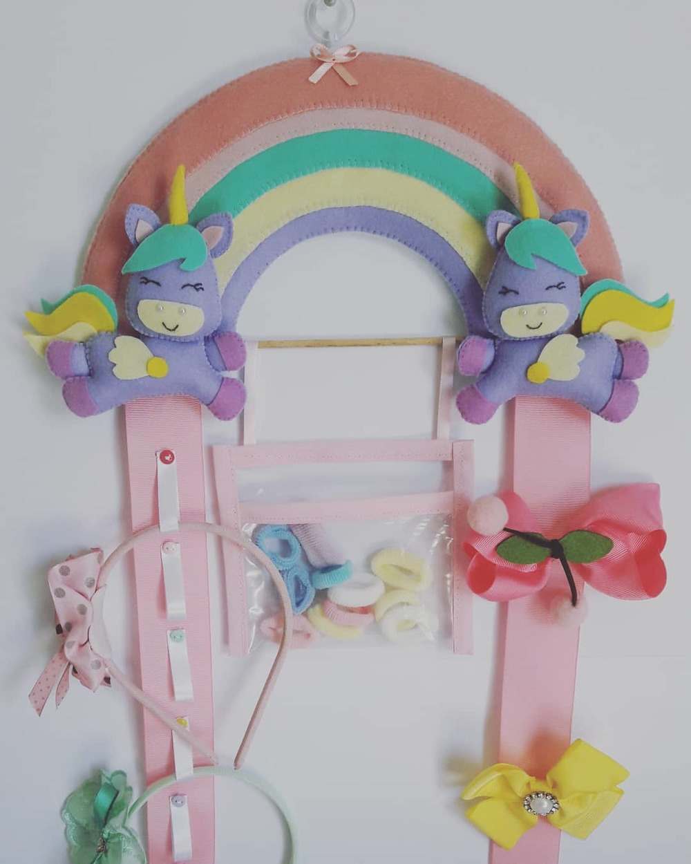 porta laços de unicornio