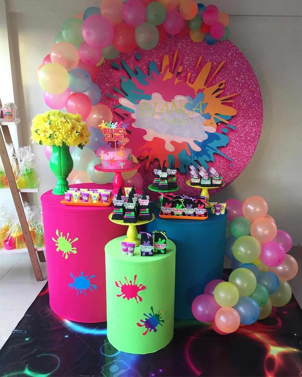 Decoração Festa Slime