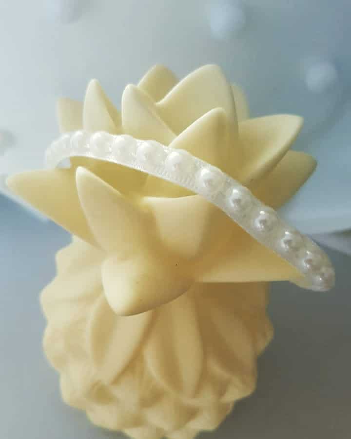 tiara de perola para bebe