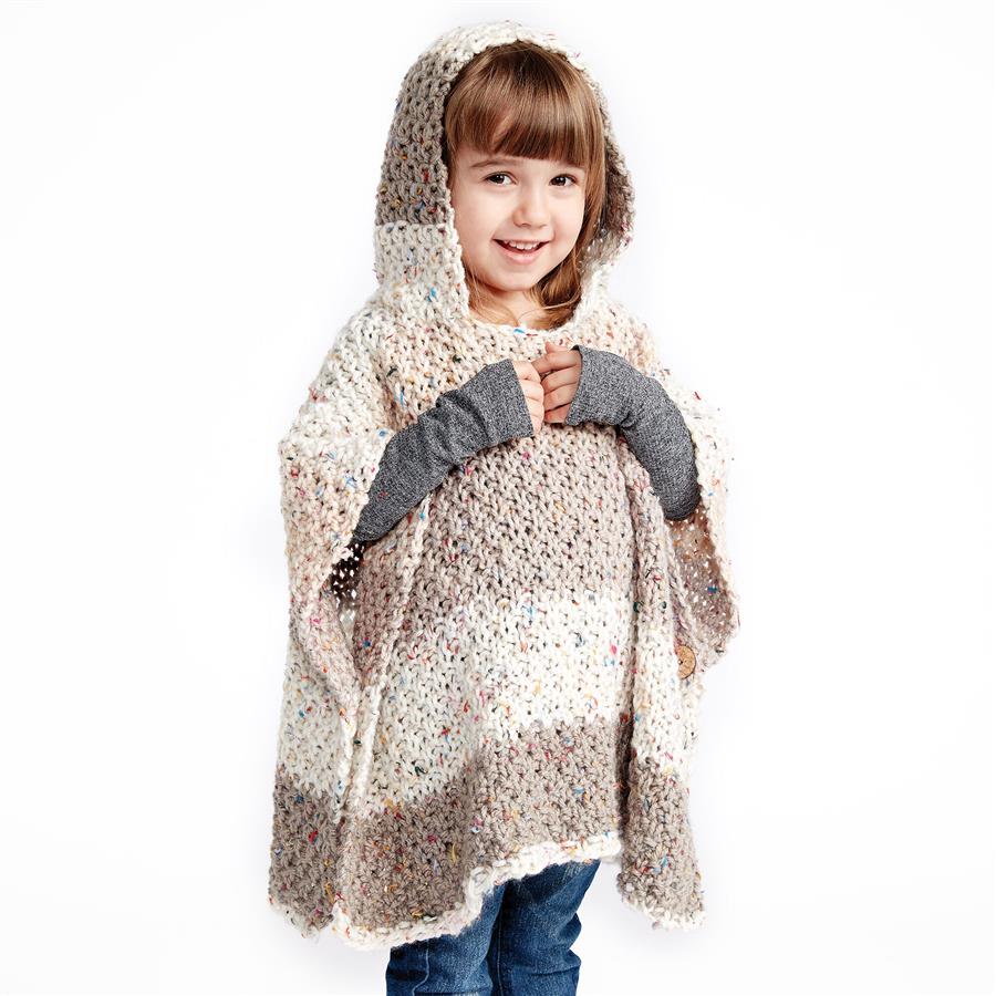 poncho de trico infantil 