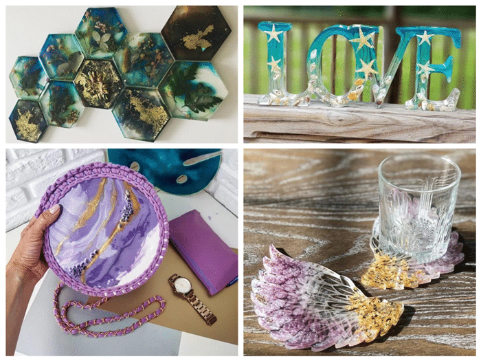 artesanato com resina epoxi