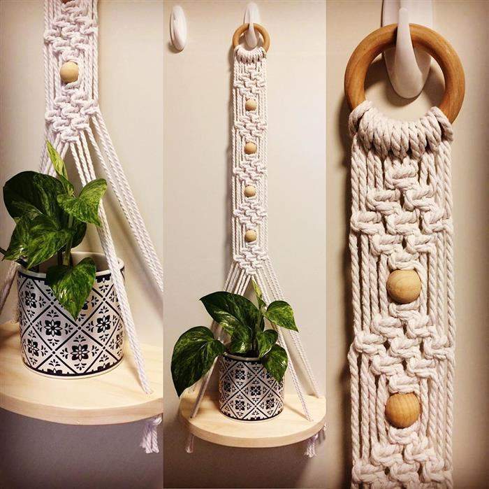 item decorativo em macrame