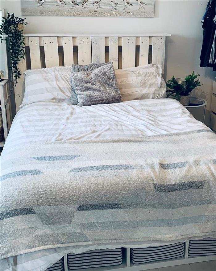 cama de palete branco