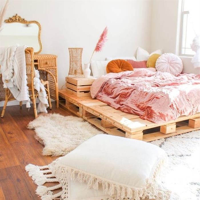 decoração com pallets com caixotes