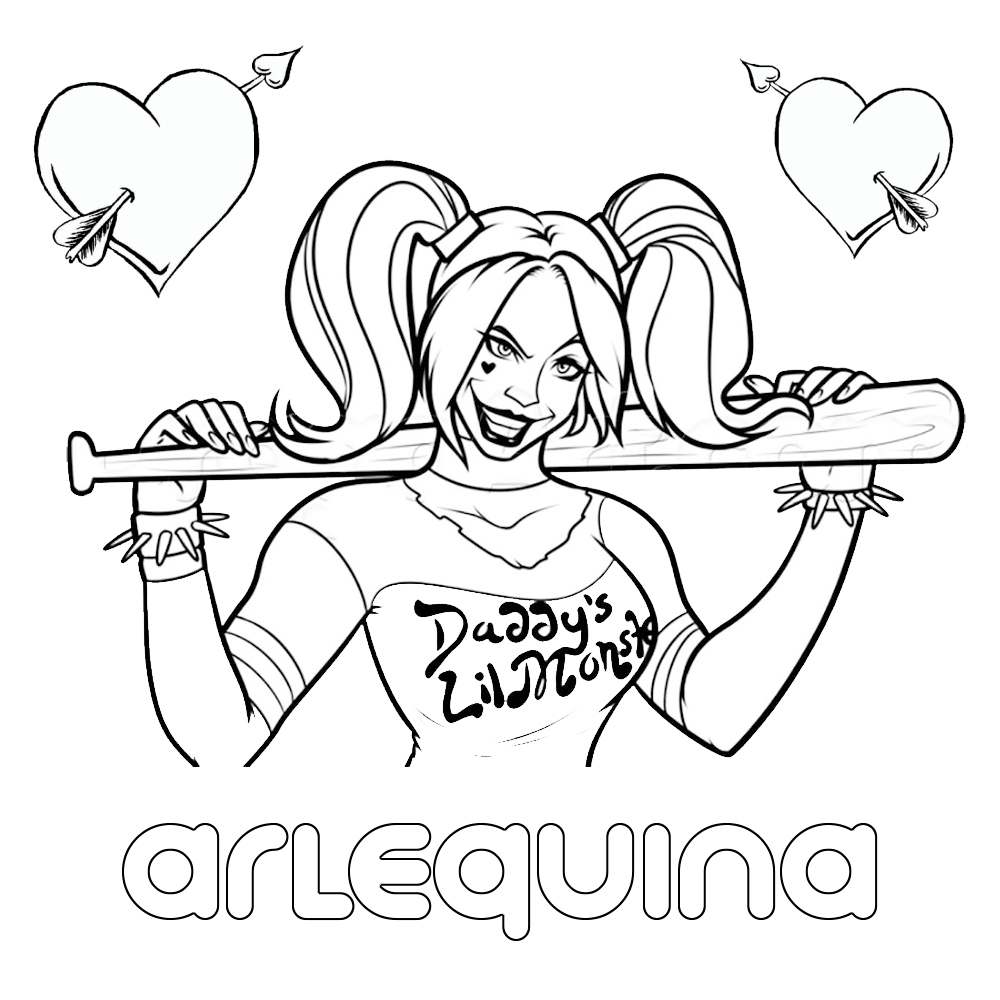 arlequina para pintar