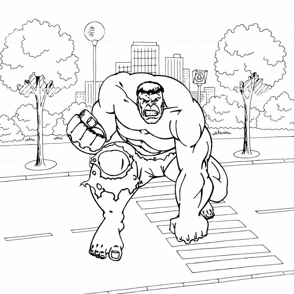 super heroi hulk para colorir