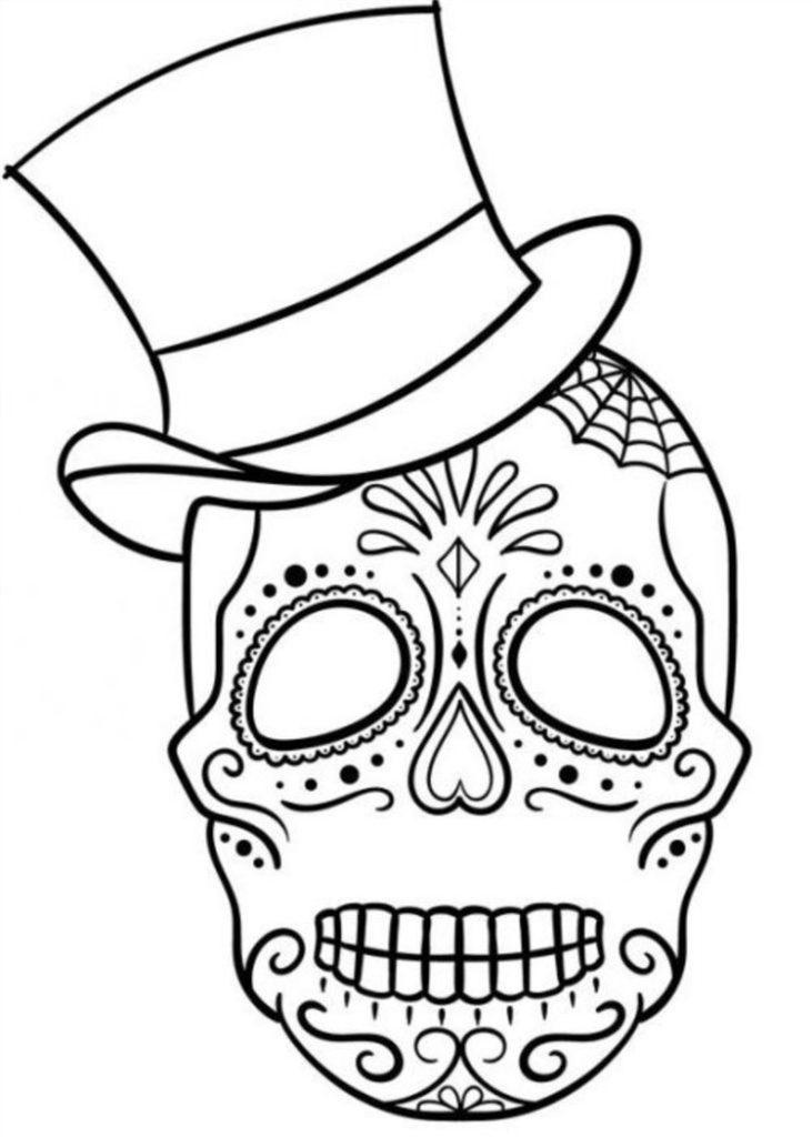 Caveira Mexicana: +60 desenhos para imprimir e colorir - Artesanato ...