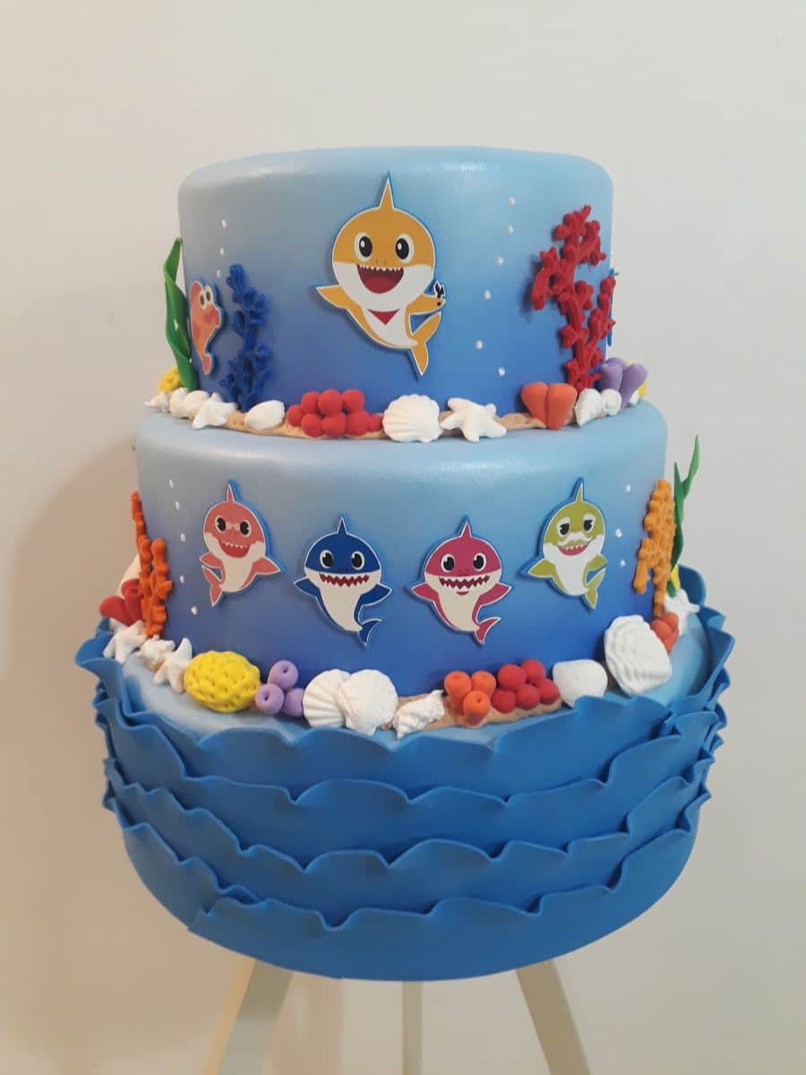 Bolo Fake Aniversário Chá De Bebê - Verde Bebê (degradê)