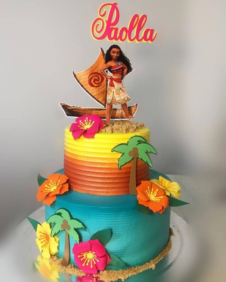 bolo da moana personalizado 