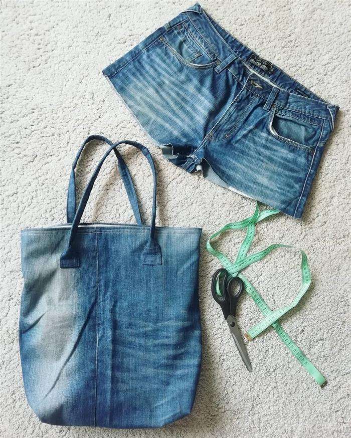 bolsa de calça jeans