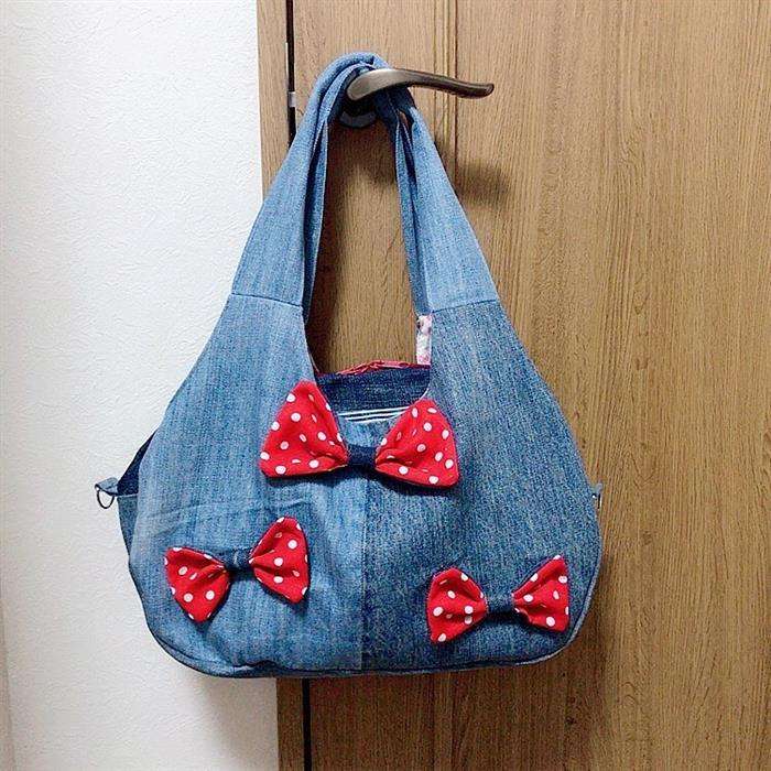 bolsa jeans artesanato