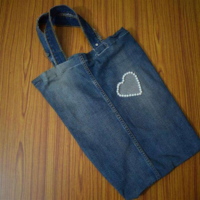 bolsa jeans de tecido