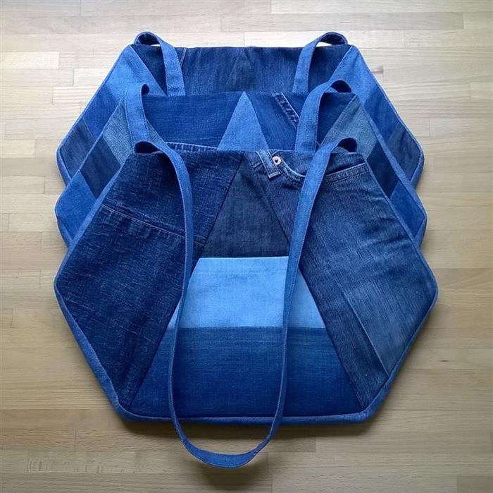 bolsa jeans feminina