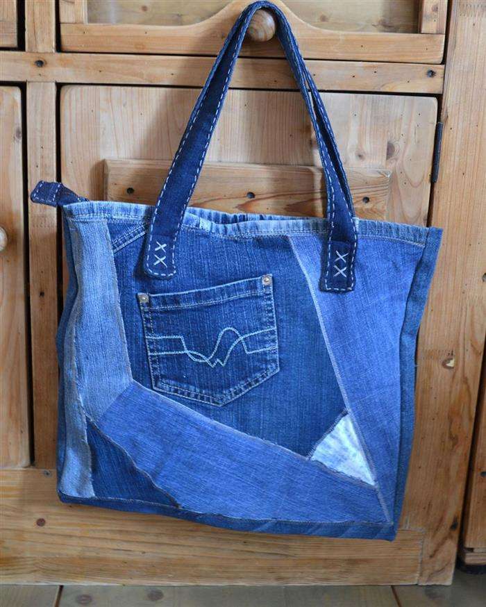 bolsa jeans grande