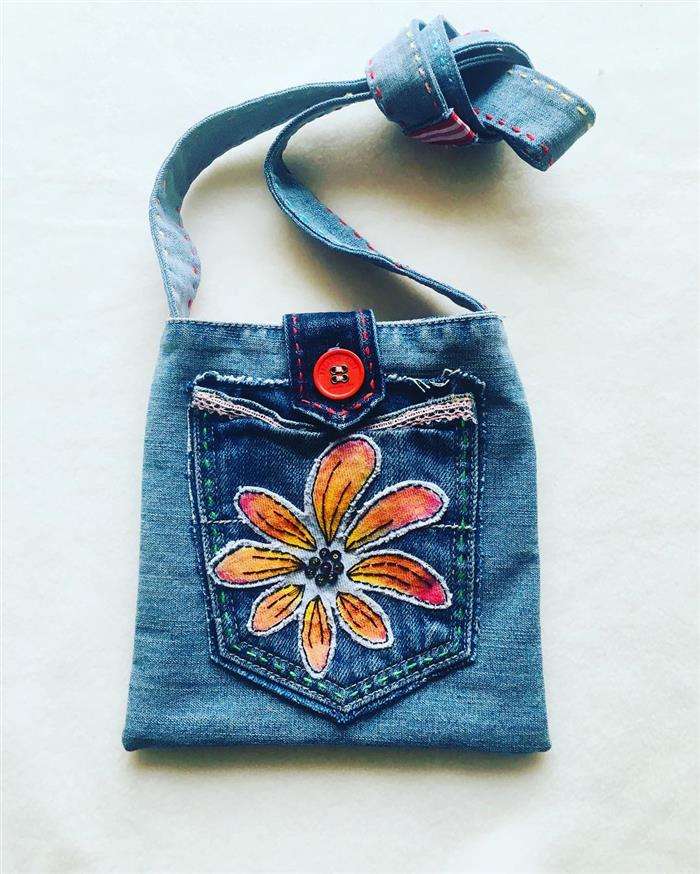 bolsa jeans pequena