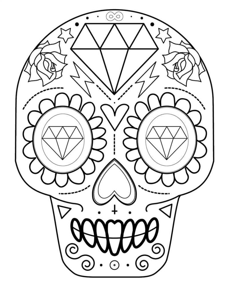 Caveira Mexicana: +60 desenhos para imprimir e colorir - Artesanato ...