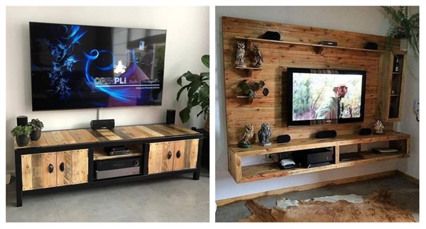 moveis de tv com pallets