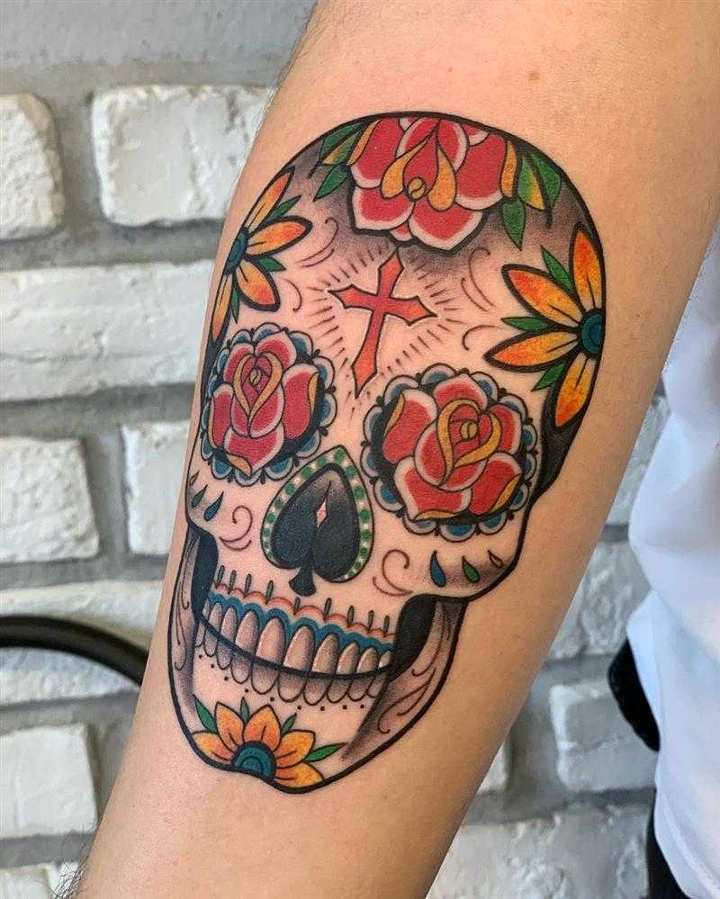 tatuagem caveira mexicana