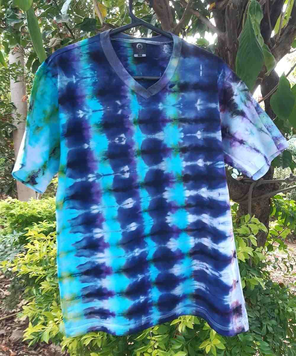 tie dye de duas cores