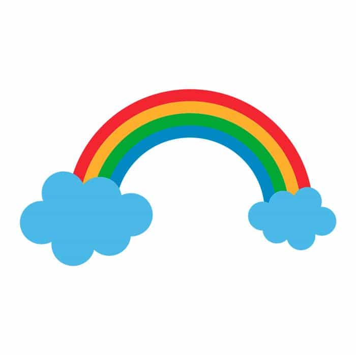 nuvens com arco iris