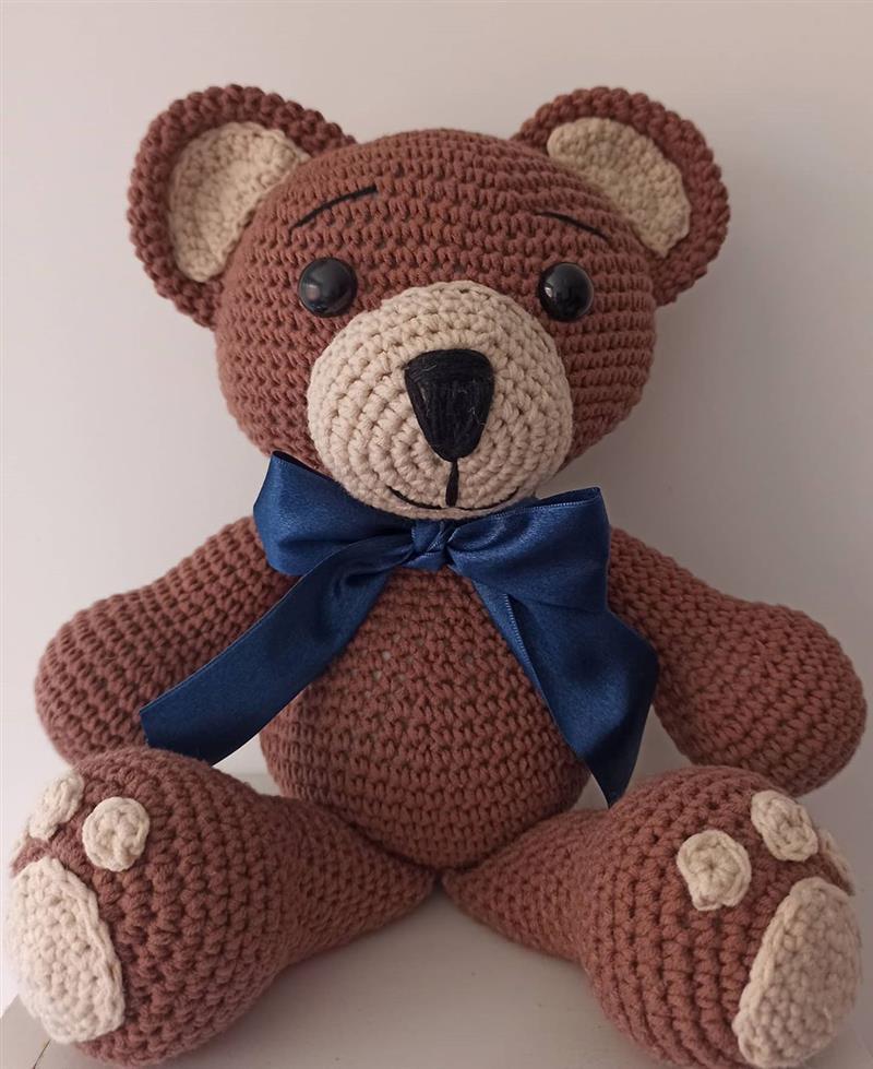 Urso amigurumi marrom