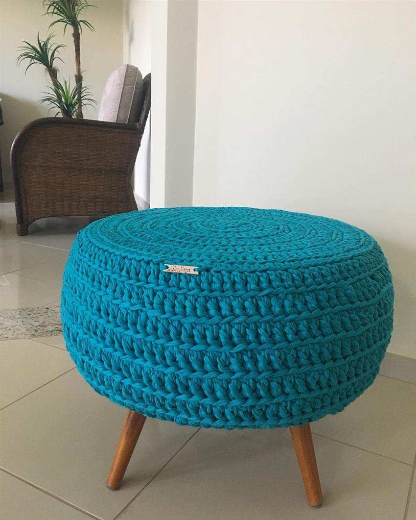 capa de croche azul