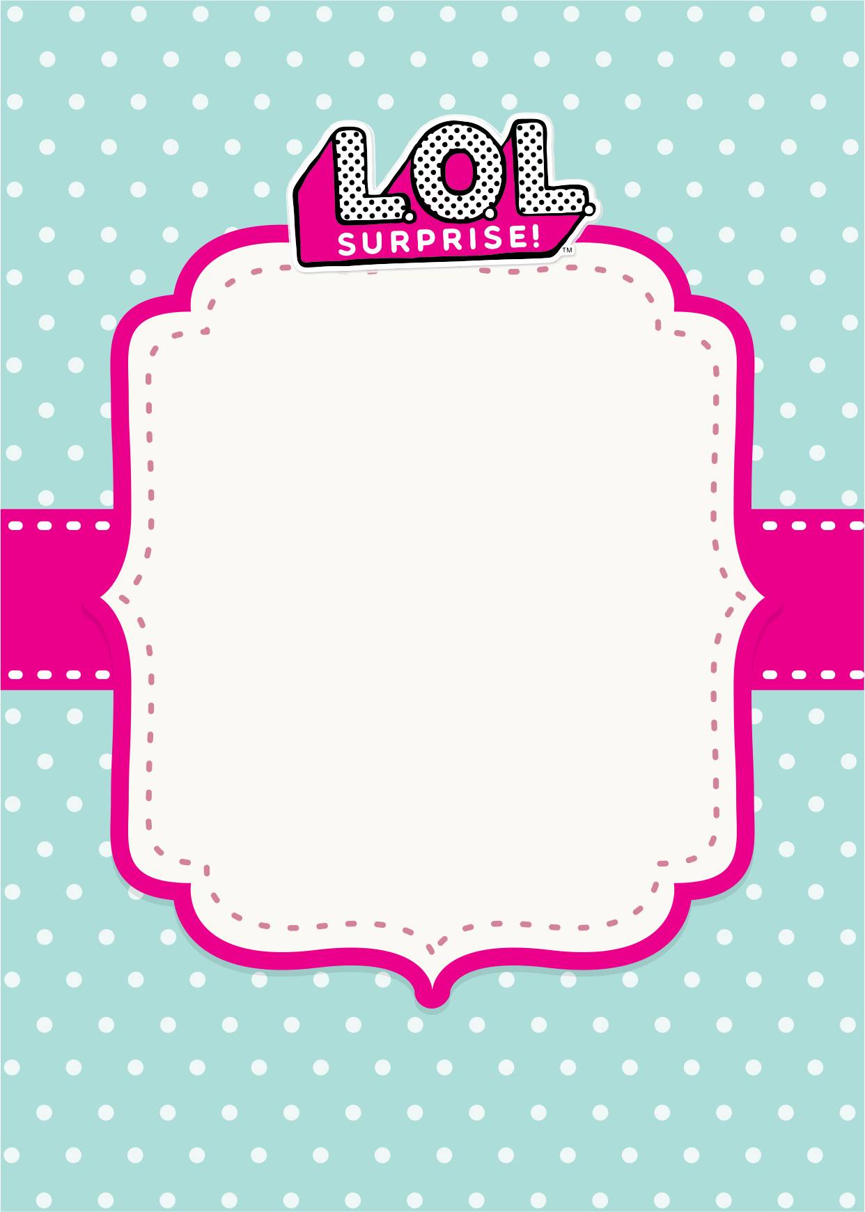 convite lol surprise em branco para editar e imprimir