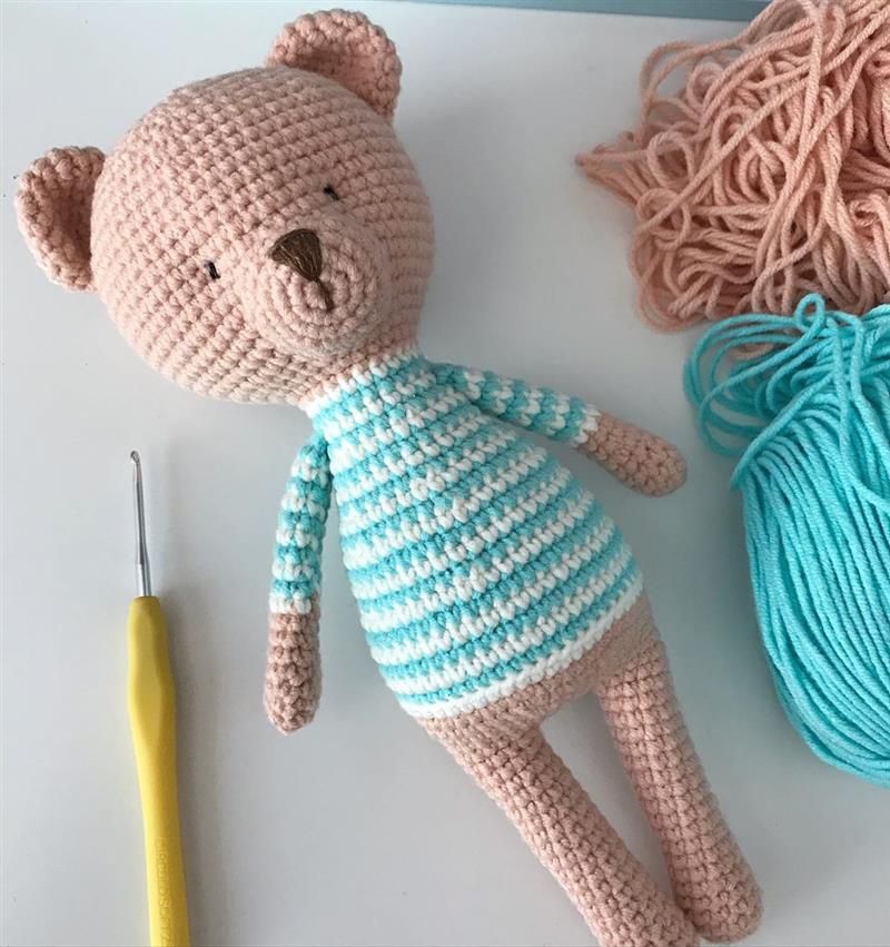 urso amigurumi articulado