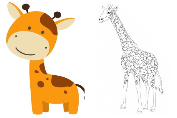 desenhos de girafa para colorir