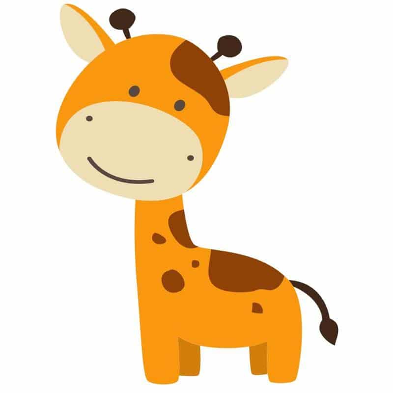 desenho de girafa pintada