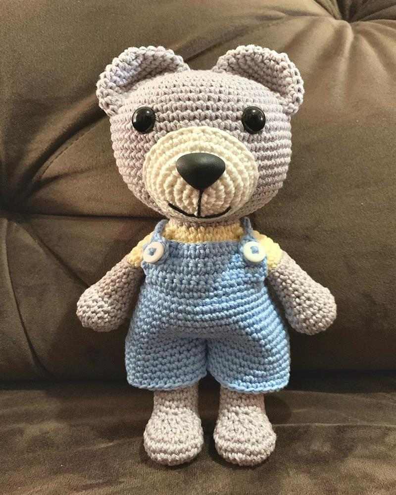 focinho urso amigurumi