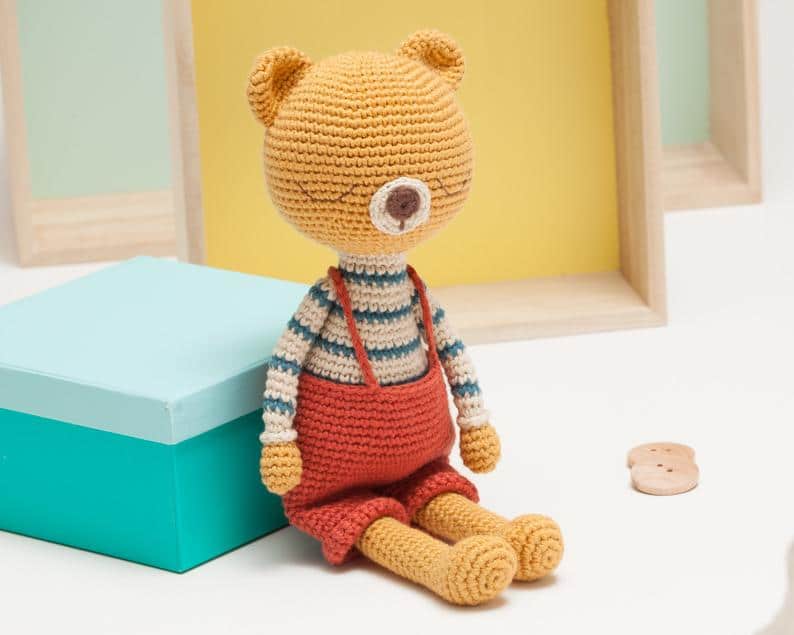 urso de amigurumi