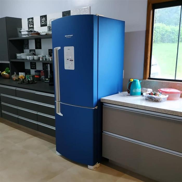 geladeira adesiva azul