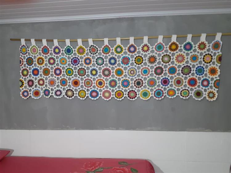 Bandô de crochê para quarto 