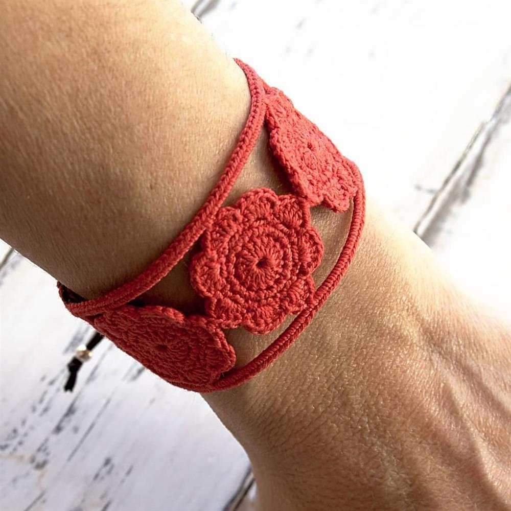 Ideias de pulseiras de croche