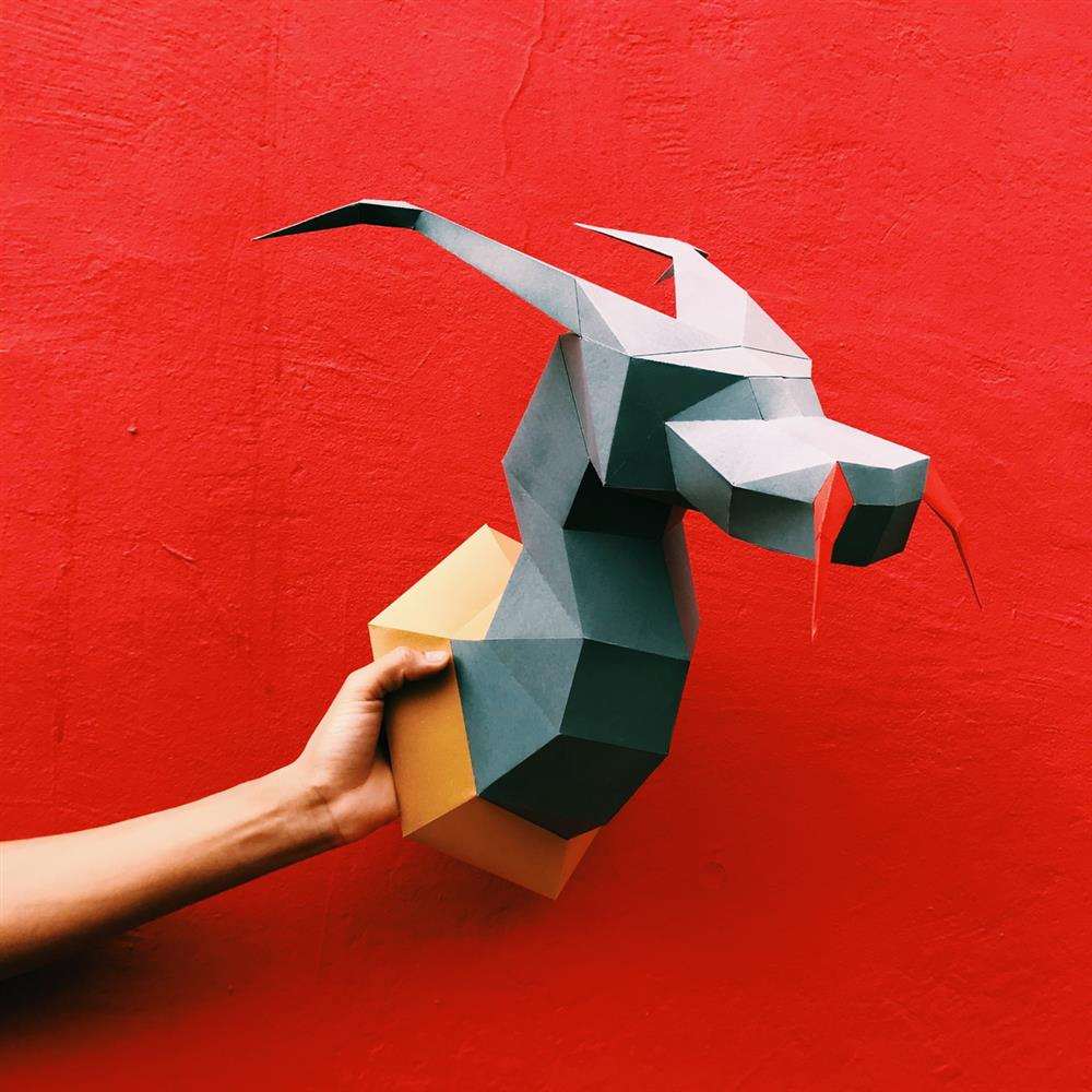 papercraft dragao