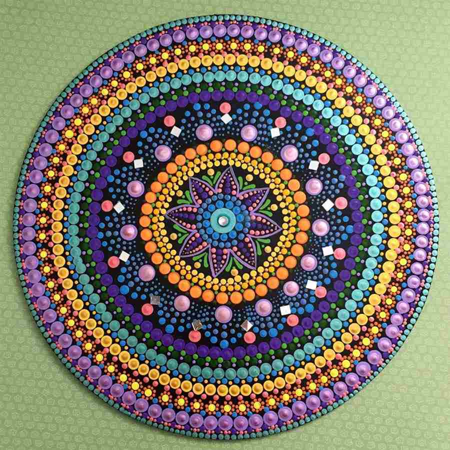 mandala de mdf decorada