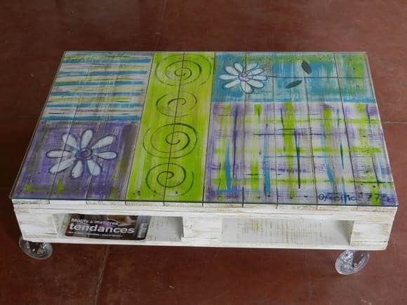 Mesa feita com pallet