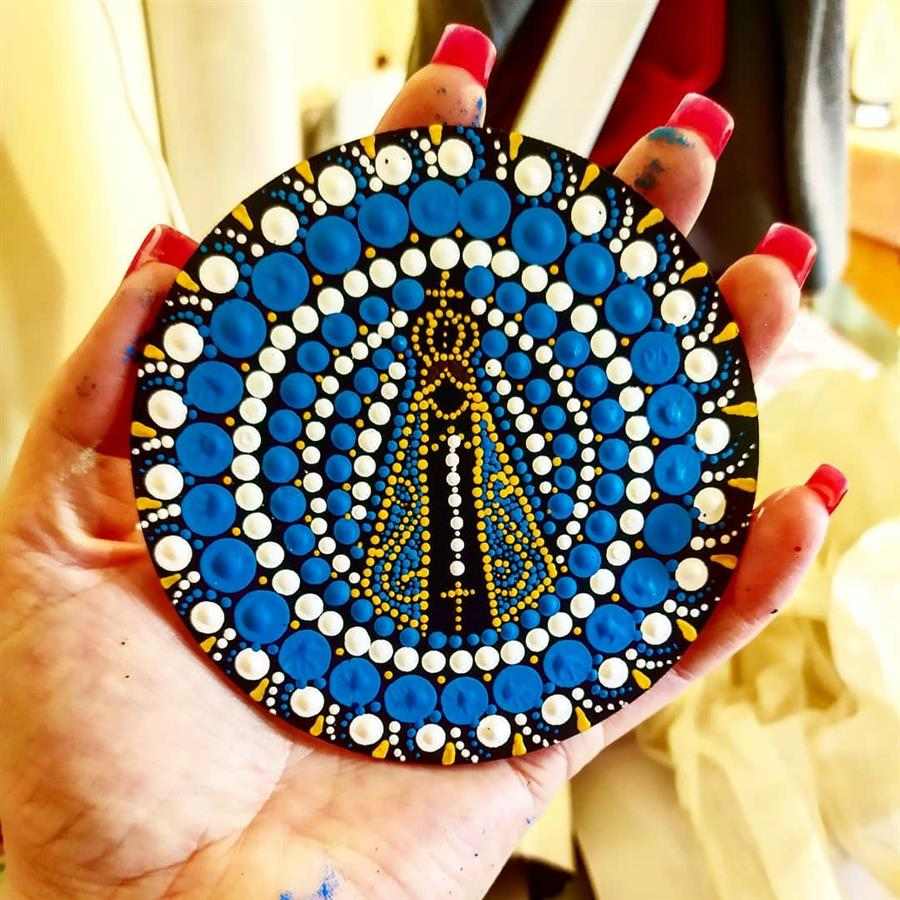 mandala pontilhismo de Nossa Senhora Aparecida